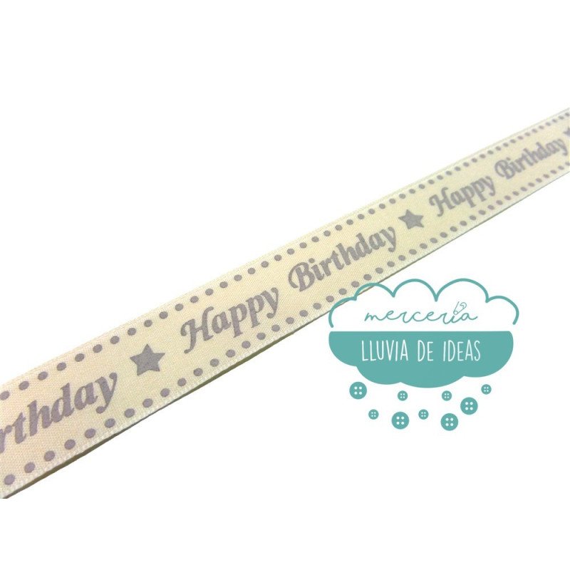 Cinta decorativa estampada - Happy Birthday (Cumpleaños feliz)