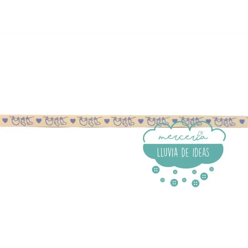 Cinta decorativa estampada - Tendal de bebé Mercería Lluvia de Ideas