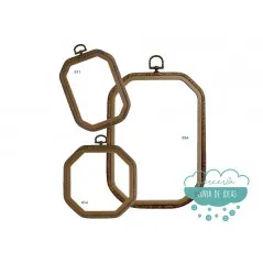 Bastidor imitación madera para colgar - Octogonal varios tamaños