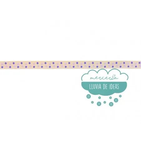 Cinta decorativa estampada - Estrellas azules