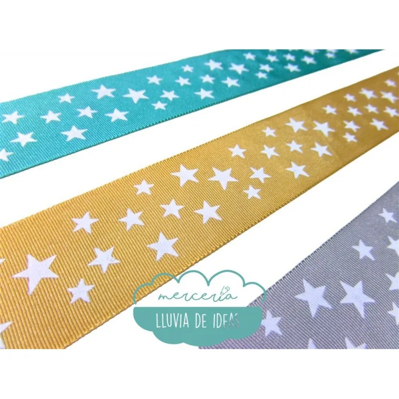Cinta de falla - Estrellas blancas 38 mm.