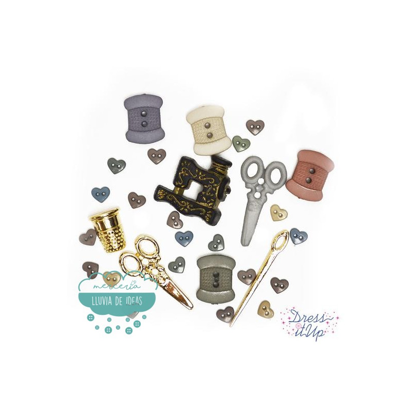 Botones decorativos - Costura "Stitch in time" - Dress It Up - AGOTADO TEMPORALMENTE Botones decorativos - Costura "Stitch in time" - Dress It Up - AGOTADO TEMPORALMENTE