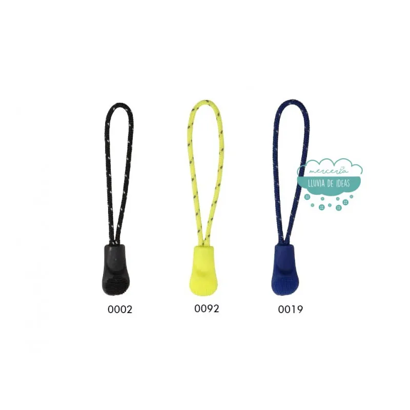 Tirador de cremallera con cordón