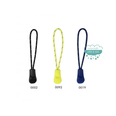 Tirador de cremallera con cordón