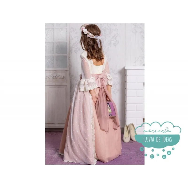 Patrón de vestido de comunión romántico (6)