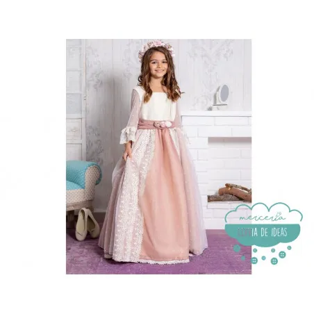 Patrón de vestido de comunión romántico (6)