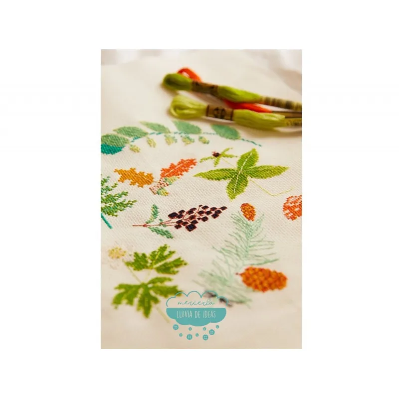 Kit Punto de cruz Camino forestal - Mindful Making - DMC