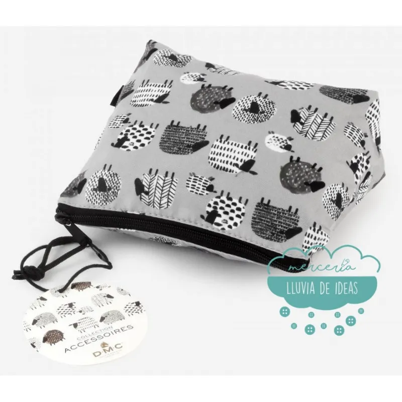 Costurero de tela o neceser Ovejitas gris - DMC