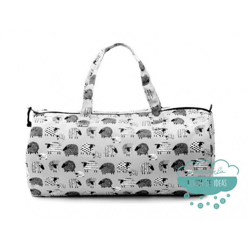 Bolsa de labores bowling Ovejitas gris - DMC Bolsa de labores bowling Ovejitas gris - DMC
